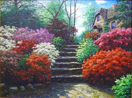 FAIRFIELD - henery, bloomen, fairfield, peeters, painting, bushes