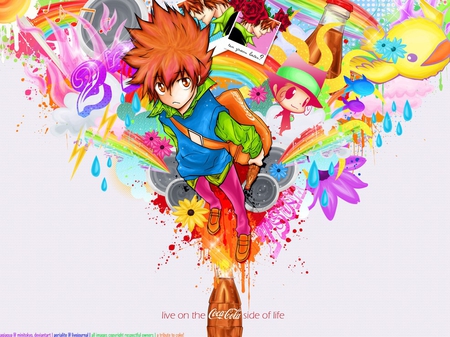 Let's Live it Up Coke Style! - coca cola, lets live it up coke style, vongola, tsuna, katekyo hitman reborn