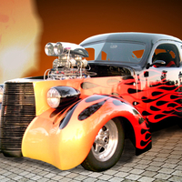 Flamed & Blown Chevy Coupe