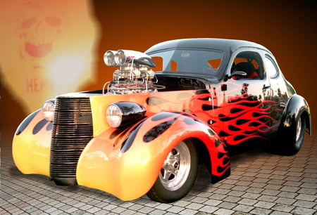 Flamed & Blown Chevy Coupe