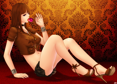 Dangerous Girl - girls, beauty, wall, hotti, new, anime