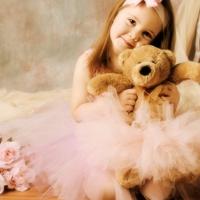 Princess with teddy bear