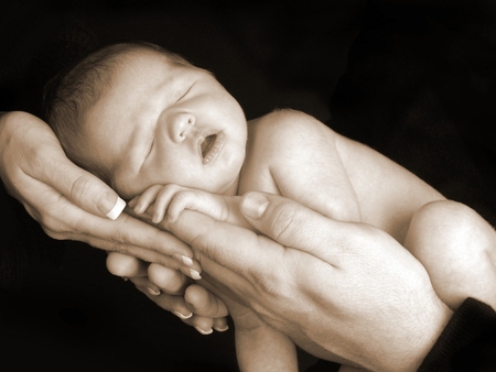 Care the life!!! - hand, people, mother, baby, father, family