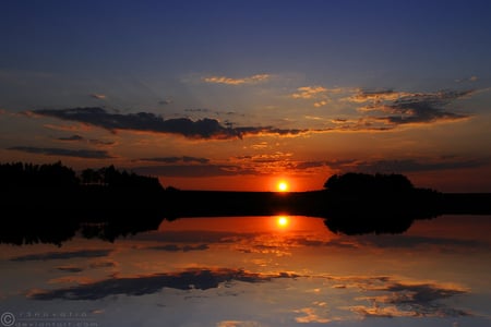 Sunset - nature, ocean, sunset, beautiful