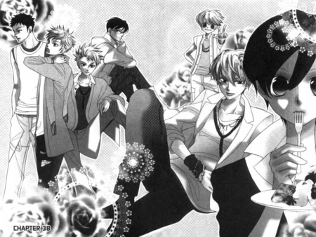 Ouran host club - morinozuka takashi, suoh tamaki, anime, hanizuka mitsukino, fujioka haruhi, hikaru and kaoro hitaiichin, kyoya ootori, other