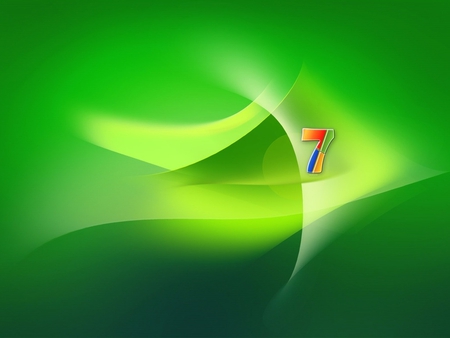 Win7 - green, technology, abstract, windows