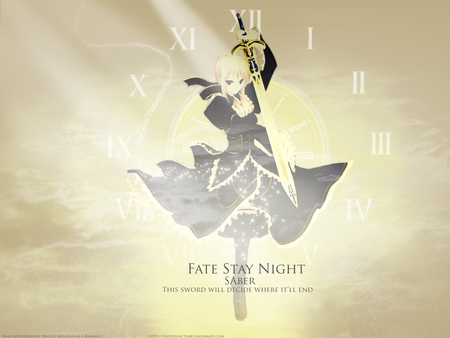 saber light - saber, anime, awesome, amazing, swordsman, fate stay night