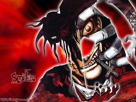 Smiling Alucard - anime, hellsing, vampire, alucard