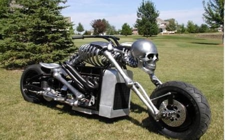 Skeleton Rider - speed, motorcycle, bike, skeleton