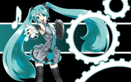 vocaloid - girl, vocaloid, blue, anime, cute