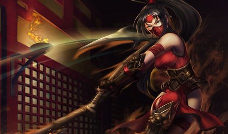 Akali - ninja, akali, female, league of legends, hot, video games