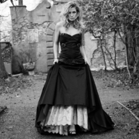 black gown