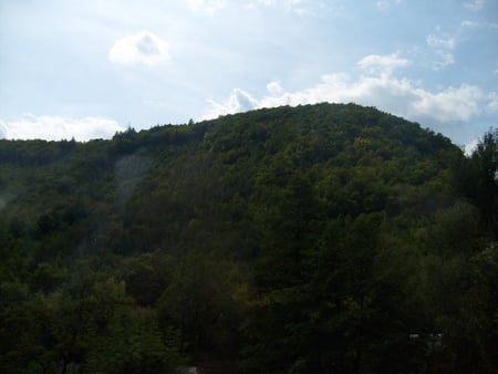 Rhodopy - summer, forest, photo, dark, sun, sky, clouds, photography, trees, nature, mountain, bulgaria, green