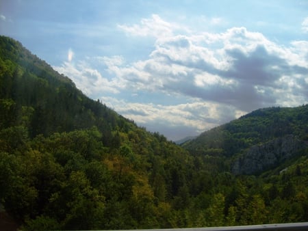 Rhodopy - clouds, trees, summer, beautiful, photography, beauty, forest, lovely, photo, nature, green, sun, sky, bulgaria