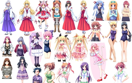 Anime Girls - anime, girls, characters, cute