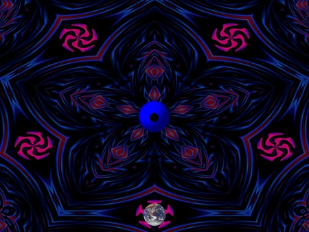 Watching a Blue World - eye candy, collage, 3d, fractal, abstract