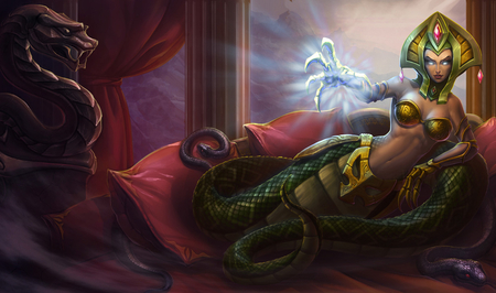 Cassiopeia - girl, snake, league of legends, animal, cassiopeia, reptile