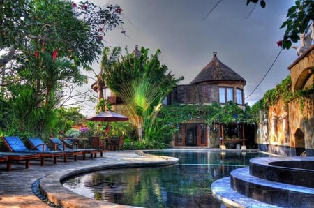 Dewani Villa - dewani, swimming pool, villa, bali, palm leaf