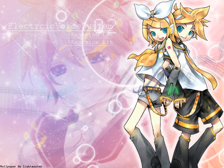 Rin & Len Kagamine - len kagamine, anime, vocaloid, rin kagamine