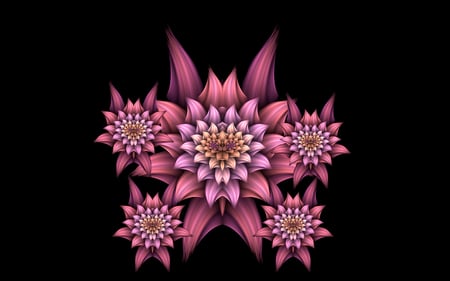 fractal cactus - flower, cactus, fractal, abstract