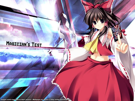 Magican's Test - women, reimu, anime, touhou