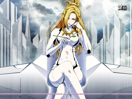 Futuristic Anime Woman - women, anime, white, furture