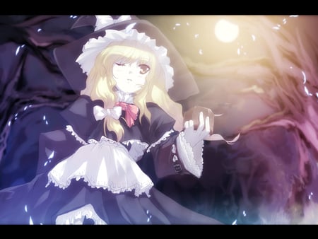 Marisa in the Forest of Magic - flare of light, touhou, forest of magic, marisa