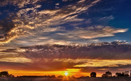 another_tomorrow - beaches, rays, sky, trees, sun, sunset, natured, tomorrow, view, clouds