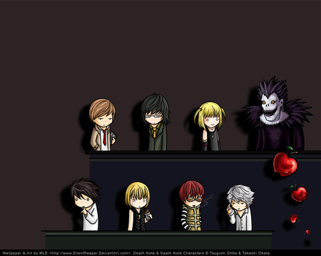 On Trail - n near nate river, mikami, matt, mello mihael keehl, light, misa, lawliet ryuuzaki l, ryuk