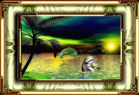 DOLPHIN'S PARADISE - dolphin, paradise, nature, 2012