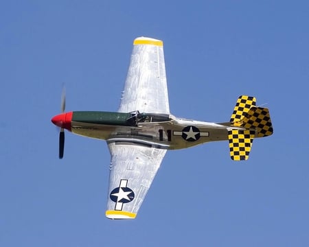 A Checkered Tale - mustang, p51, plane, north, american, ww2, classic, p-51, antique, wwii