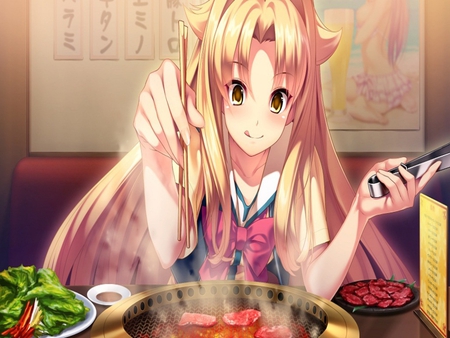 Lets Eat - anime, girls, love, hot