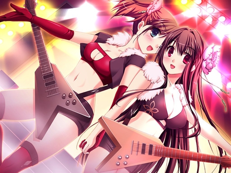 Lets Rock - girls, anime, love, hot