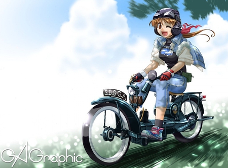 Lets Ride - girls, love, anime, hot