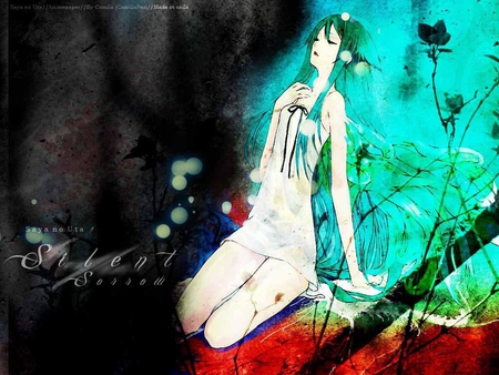 Silent Sorrow - women, anime, saya no uta, sad