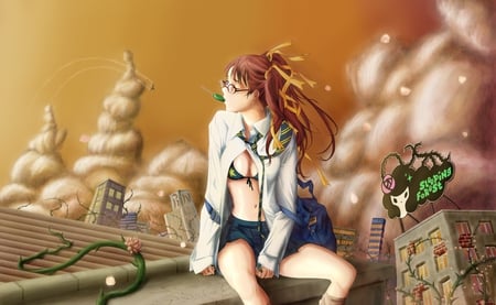 Air Gear - clouds, air, girl, cute, gear