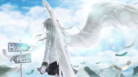 angel - white, heaven, winged, hell, angel