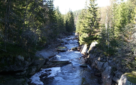 luksefjell Elv - river, beginning of autumn, nature, luksefjell