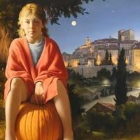 Girl of the pumpkin