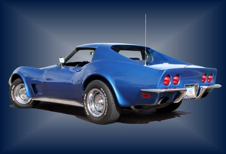 Corvete Stingray - chevrolet, 1973, blue, stingray, corvette