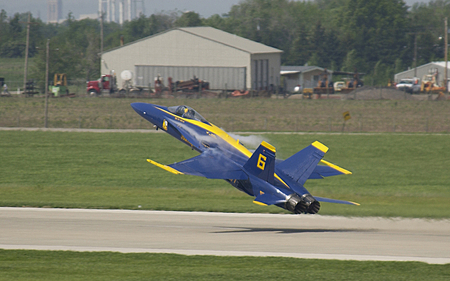 Blue Angel - aircraft, f18, blue, military, angel