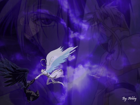 Warring Opposites - krad, angel, fighting, good, wings, dna, evil, devil, war, dark, anime, dn angel