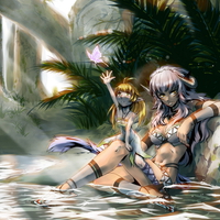 Fox Woman and little girl