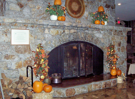 Fireplace - interior image, fall, restaurant, fireplace decoration