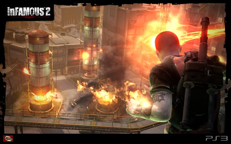 inFamous 2 ~ Explosion! - power, cole, video game, infamous