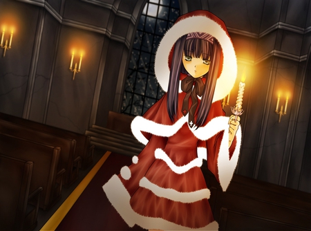 Alone On Christmas Night - girls, love, anime, hot