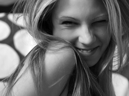 FUNNY - woman, face, fun, portrait, photography, bw, photo, blonde