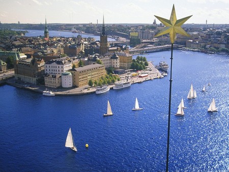 European scenery  - lakes, boats