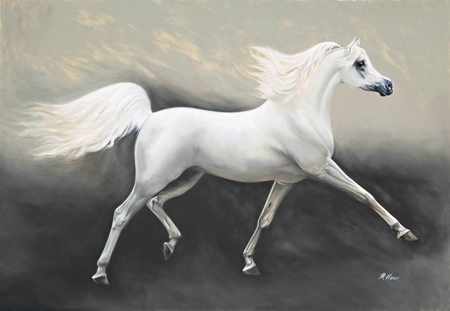 Arab Horse Painting - arab horse, horses, painting, arabian horse, animals