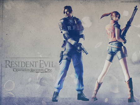 Leon & Claire ~ Operation Raccoon City - resident evil, operation raccoon city, leon, claire